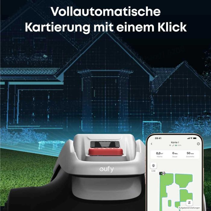 Робот-газонокосарка eufy E15 без дроту, до 800 м², TrueVision, навігація, уникнення перешкод, керування через додаток