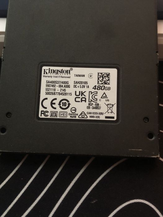 SSD накопитель Kingston A400 480GB 2.5" SATA III (SA400S37/480G)