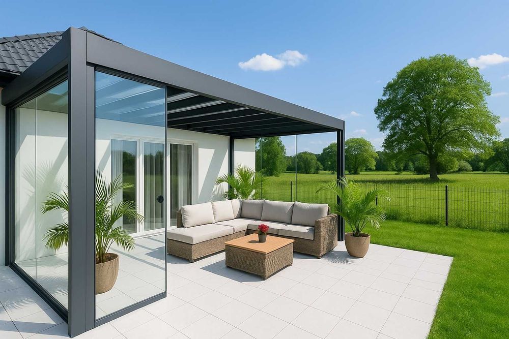 Ogrody zimowe, pergole lamelowe