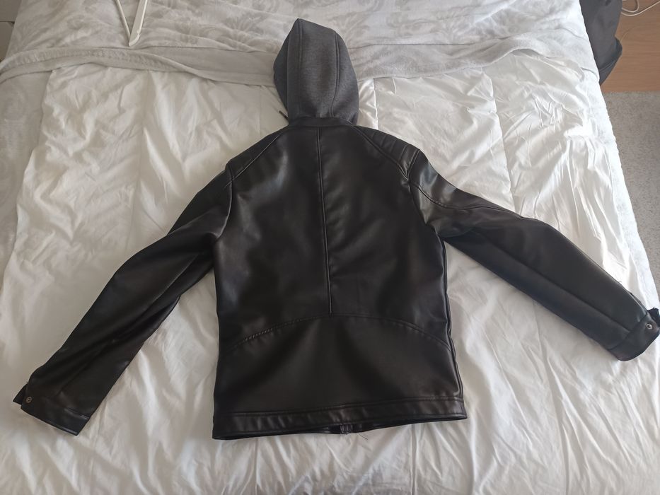 Casaco de pele preto