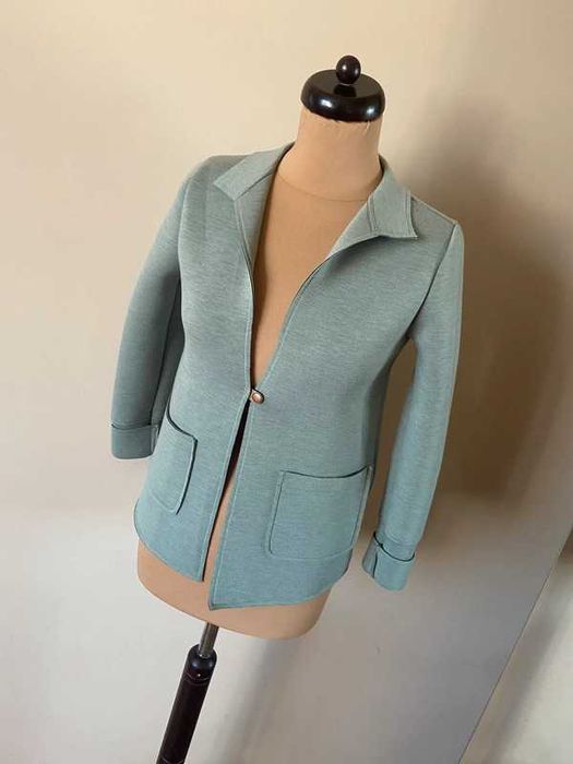 Street one piankowa narzutka blazer marynarka pistacja xs s 34 36