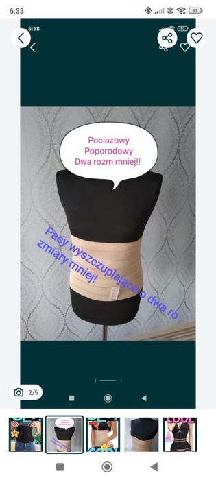 Pasy wyszczuplające nowe różne rozmiary