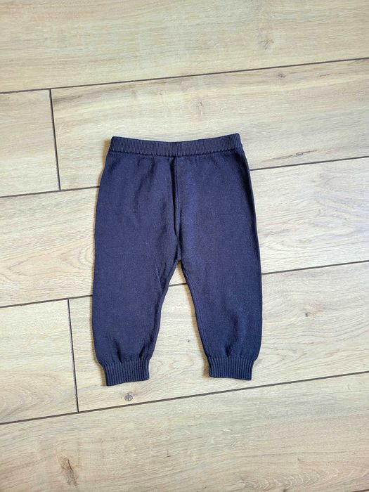Komplet niemowlęcy 68 3-6 ciepła bluza dzianinowe spodnie unisex 2szt
