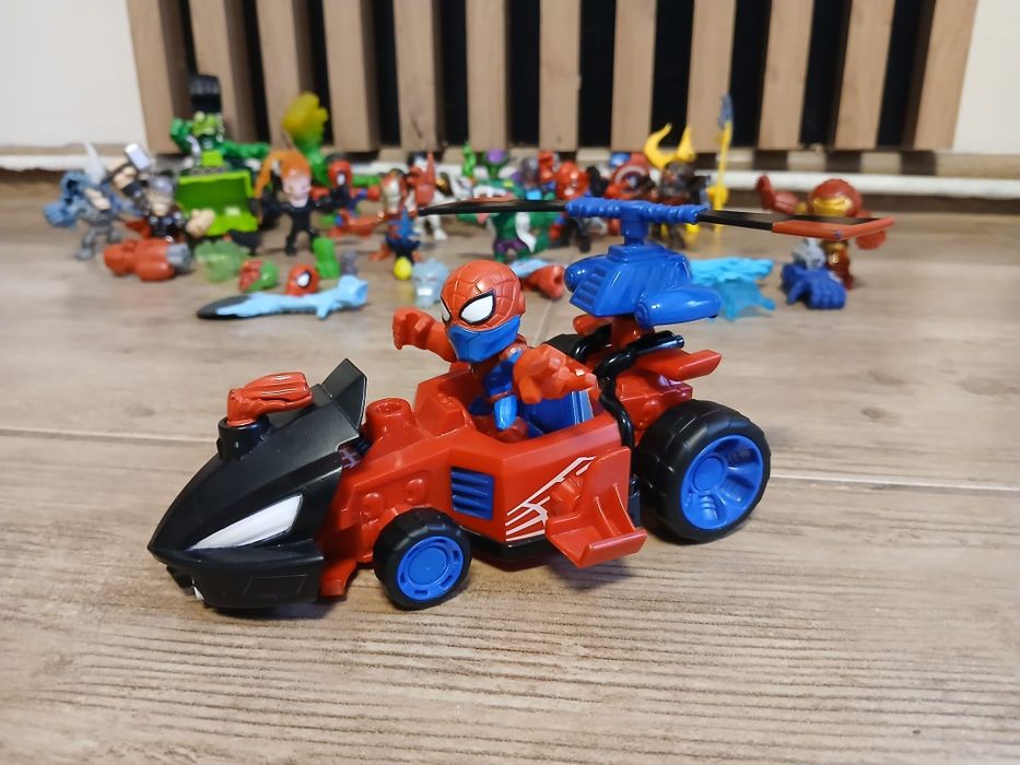 Marvel Hero Mashers Micro 19 figurek i 2 pojazdy Spiderman Hulk unikat
