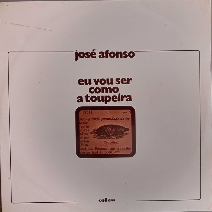 José Afonso	- - - - -		Eu Vou Ser Como a Toupeira	- - - - -	LP