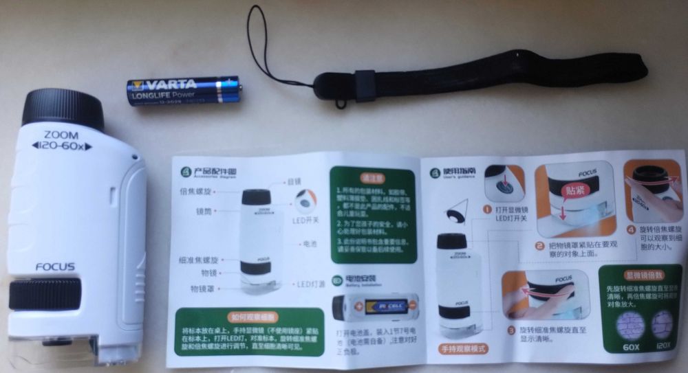 Microscópio Portátil Zoom 120X
