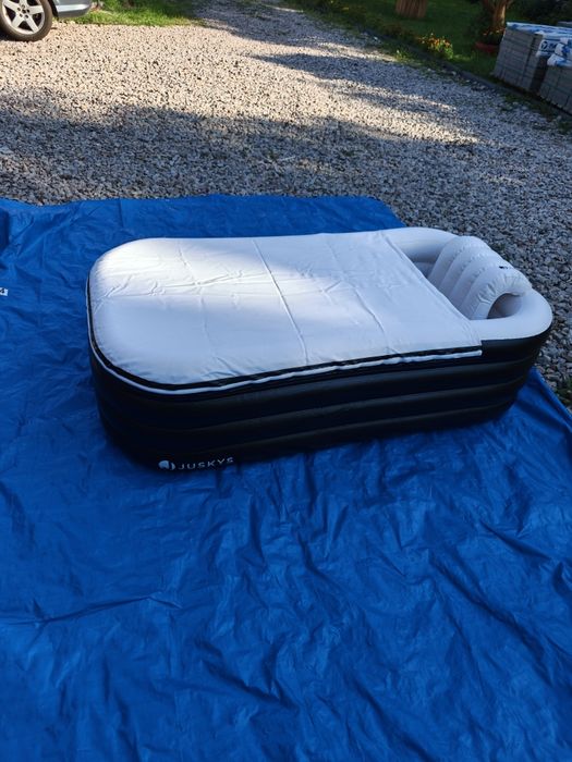 Basen dmuchany Wanna z zagłówkiem czarna pompa pokrywa 155 x 81x 48 taras
