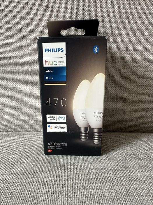 Philips hue 470 White - dwie żarówki e14