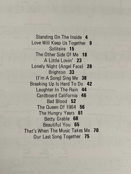 Partituras Laughter & Tears, The Best of Neil Sedaka today