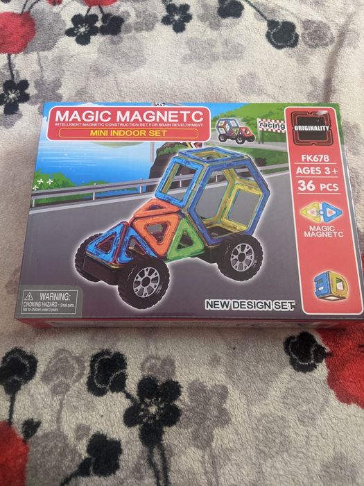 Магнітний конструктор Magic Magnetic з колесами (36 ел.)