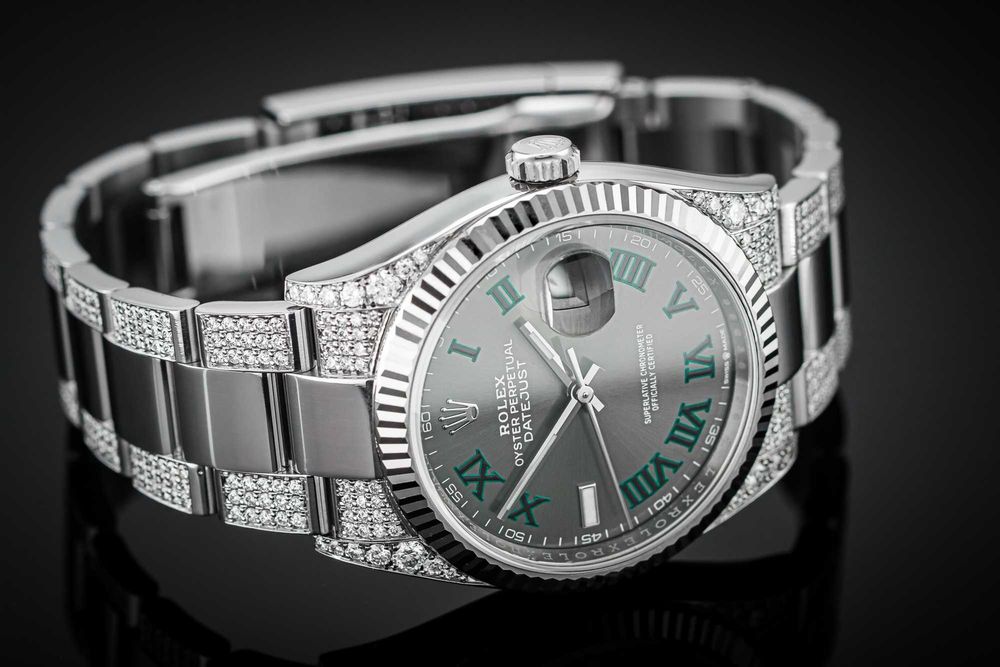 Zegarek Rolex Datejust 36 z diamentami iced, Wimbledon