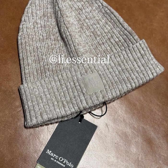 Шапка 100% котон Marc O‘Polo dapple grey, бежево-сіра