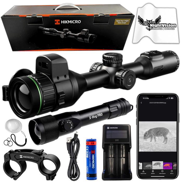 Luneta noktowizyjna HIKMICRO Alpex 4K A50EL LRF + X-HOG Pro 850/940 NM