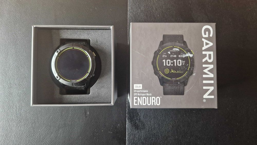 garmin enduro 1 high end sport watch, com caixa e acessórios originais