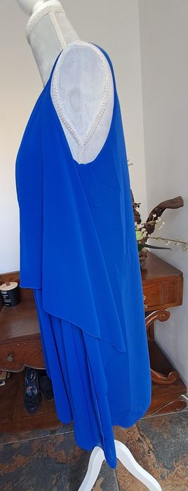 Vestido fluido azulão