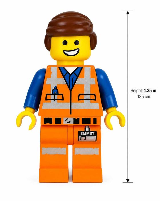 LEGO Gigante XXL EMMET - The LEGO Movie - 1,35mt | Peça Rara – OPORTUNIDADE
