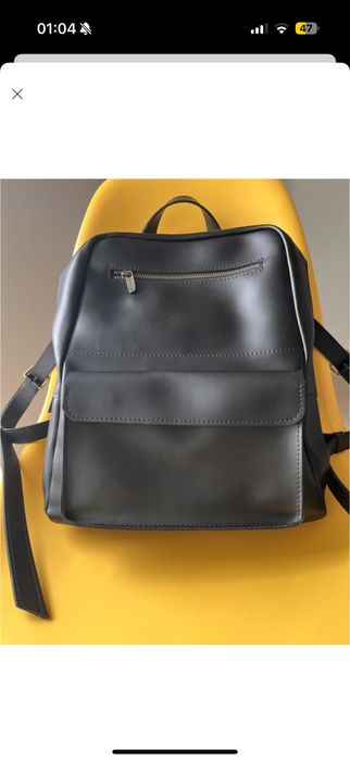 Шкіряний чорний рюкзак Bagllet (Беглет)