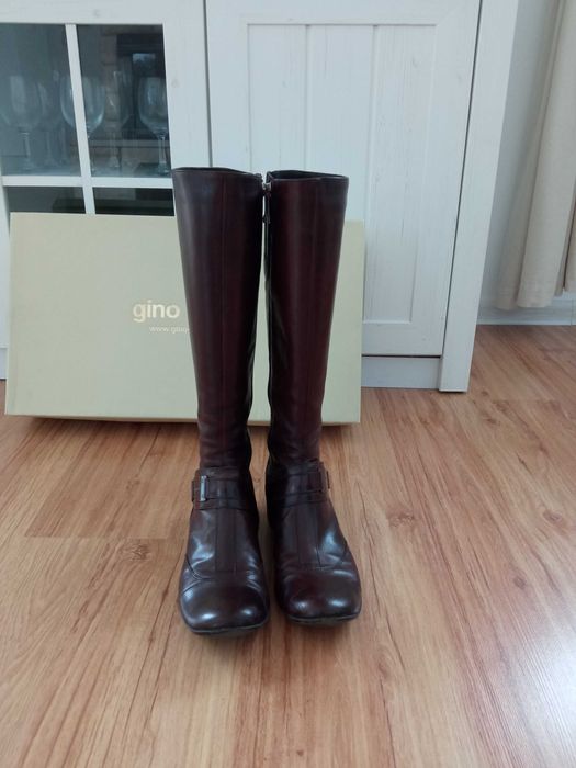 GINO ROSSI kozaczki damskie r. 37,5 oficerki skóra naturalna