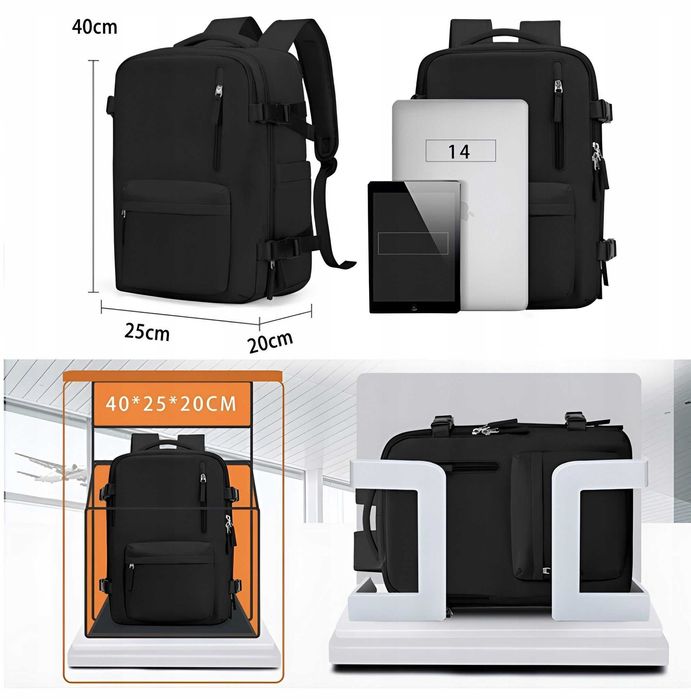 NOWY Plecak Podróżny Do Samolotu Bagaż Podręczny Torba Turystyczna