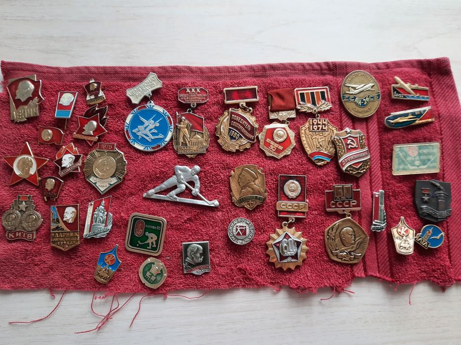 Значки ссср,медальки, самолёты, спорт