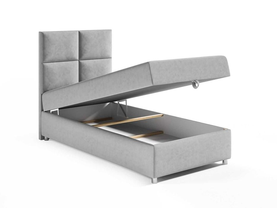 Łóżko KONTYNENTALNE SINGIEL z pojemnikiem 70x200 80x200 90x200 100x200