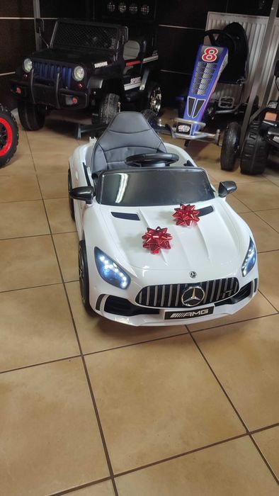 Samochód Auto Mercedes GTR-S biały na akumulator dla dzieci
