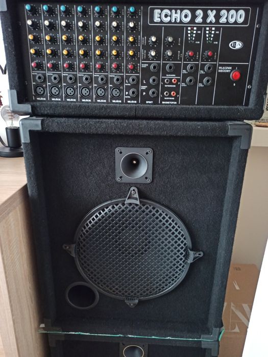 Zestaw nagłośnieniowy 100% sprawny, imprezowy, studyjny, perkusyjny