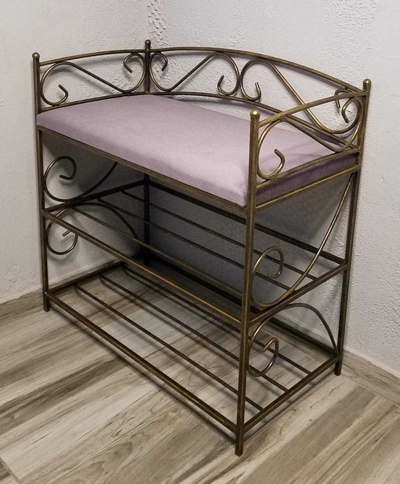 Поличка для взуття, банкетка кована, підставка для взуття  "САША"