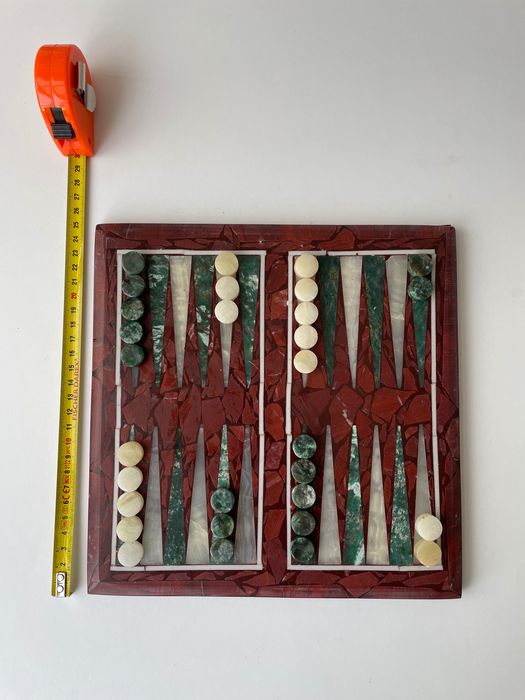 Jogo Gamão em Pedra Natural feito à mão