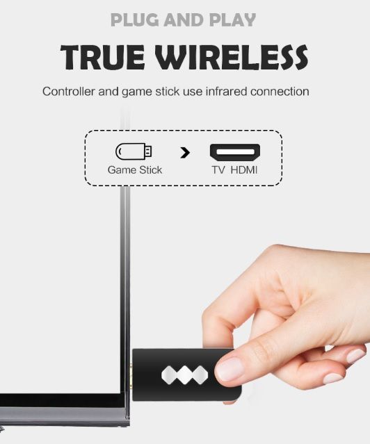 Consola de jogos Retro Gaming | Sem fio | 600 Jogos | Jogos de vídeo