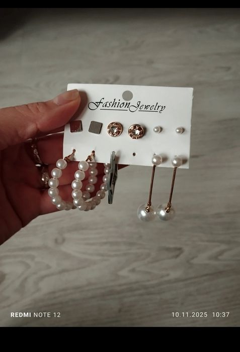 Kolczyki damskie 6 par