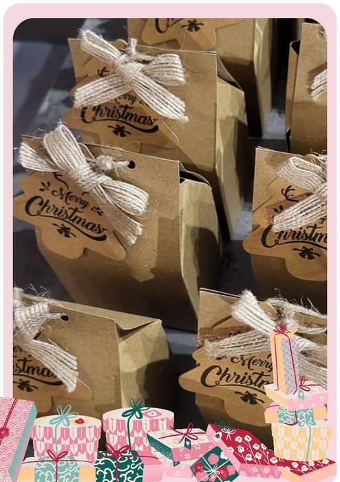 Mydełka glicerynowe świąteczne wzory + kraftowe pudełko