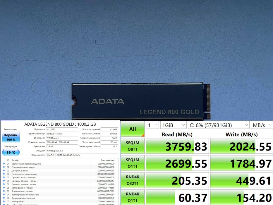 New ssd 1 Tb Samsung 2280 Hynix 2230