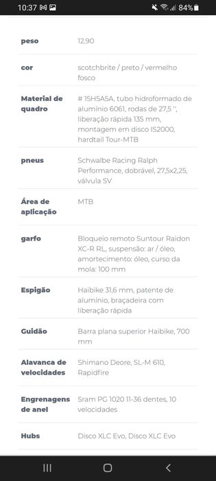 Bicicleta montanha Haibike 7.70 Edition