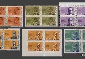 Série completa 6 quadras selos novos - Pensamento Republicano - 1980