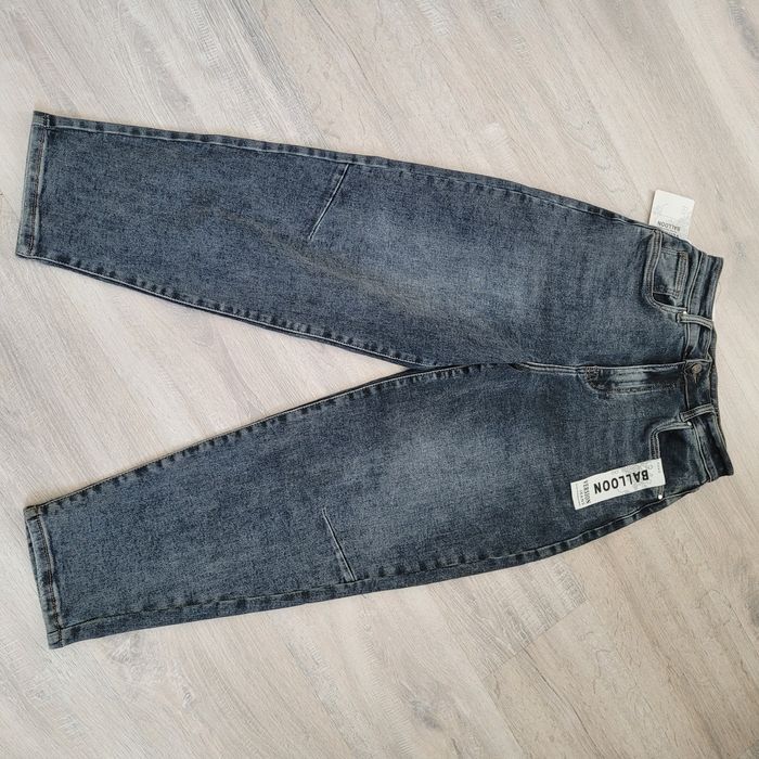 Jeansy balloon grafit