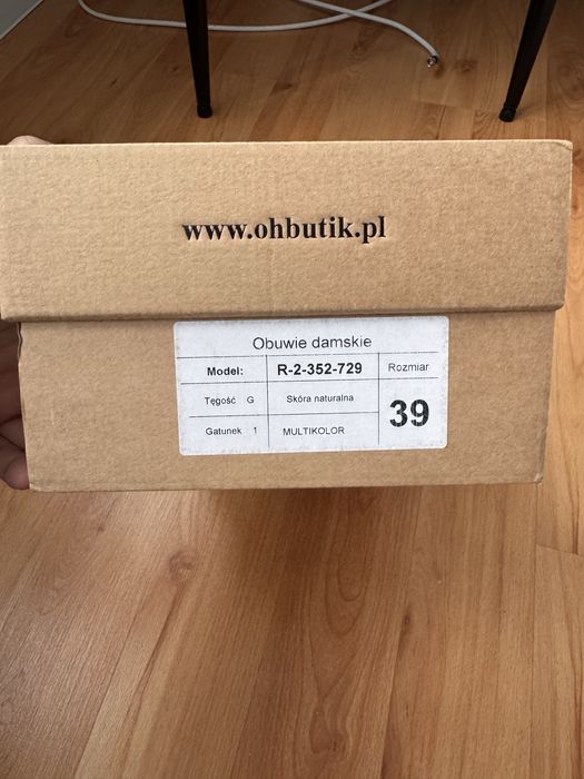 Rusin slip on wężowe platformy skóra skórzane 39