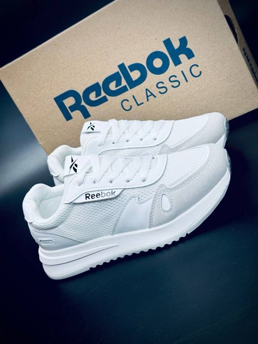 Шкіряні жіночі кросівки Reebok•кросовки рібок•веснянке жіноче взуття