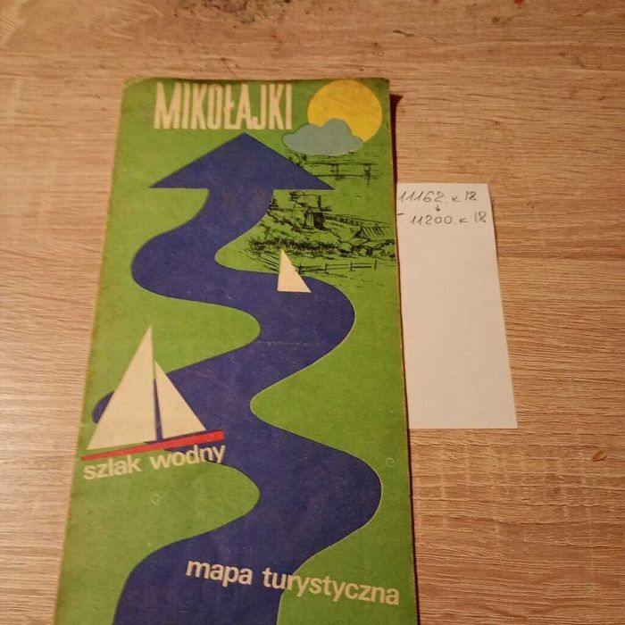 Szlak wodny Mikołajki - Warszawa. Mapa turystyczna
