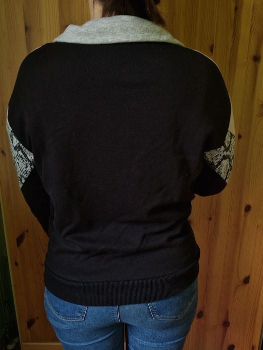 Bluza trzy kolory wzór zwierzęcy wąż Papaya Animal print czarna róż