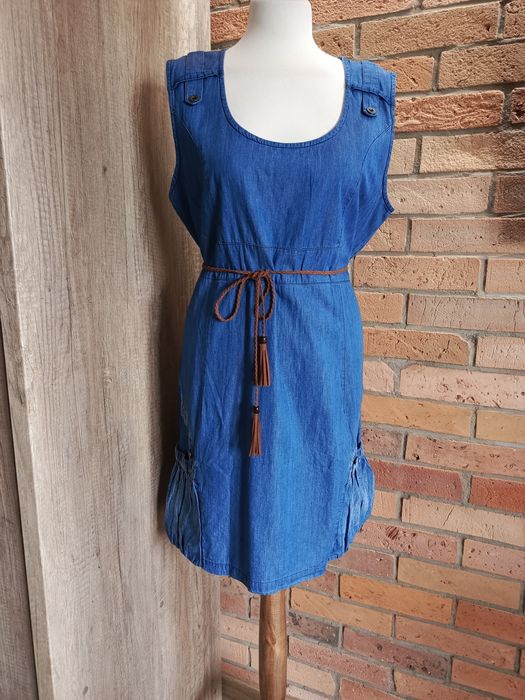 sukienka jeansowa SURE 42   bawełna casual boho lato codzienna