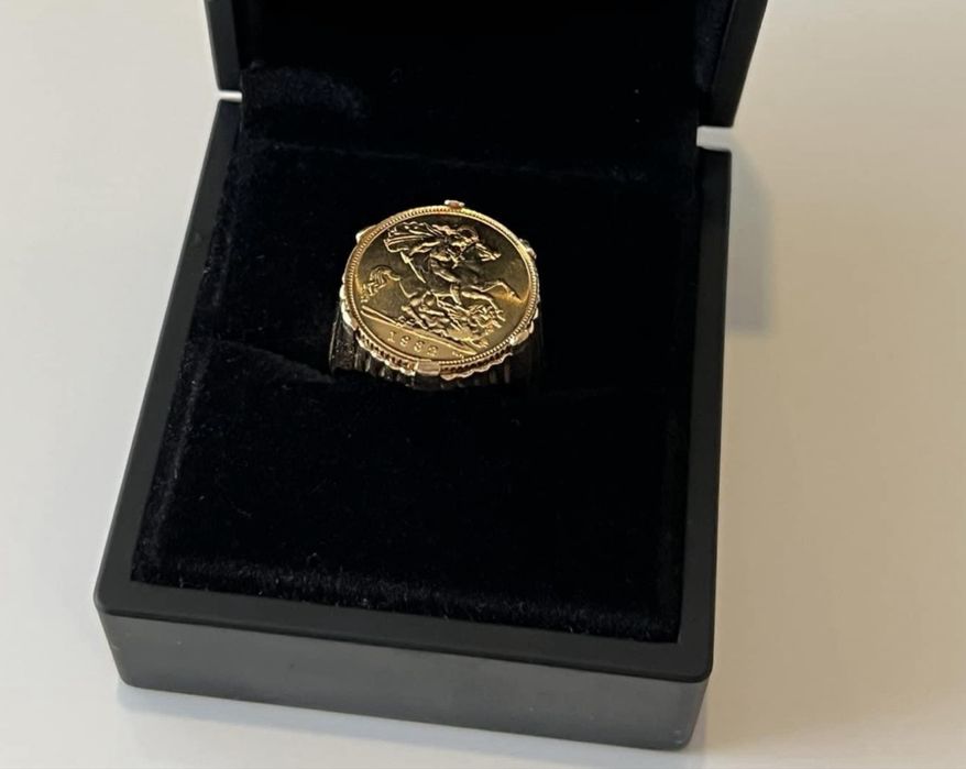 Anel Meia Libra Ouro 22K