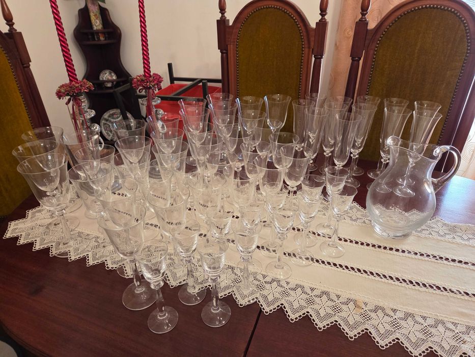 Conjunto copos de cristal Boehmia modelo Ângela