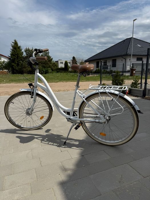 Rower miejski damski Romet POP ART– Styl Retro, koła 26", Biały – Stan Bardzo Dobry