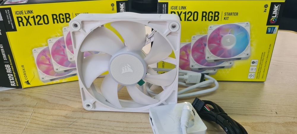 Ventoinhas corsair rgbCorsair iCUE LINK RX120 RGB Starter Kit