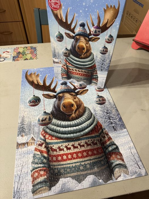 Puzzle Cherry Pazi Świąteczny łoś 500