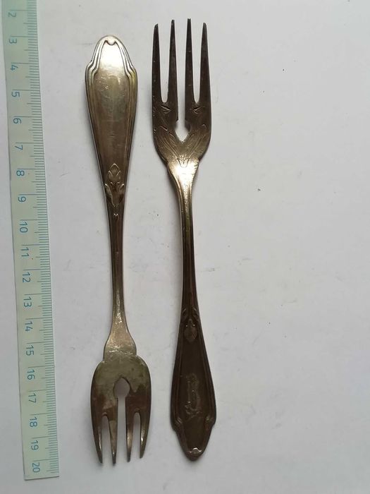 Komplet wiedelcy ozdobnych platerowych sygnowanych