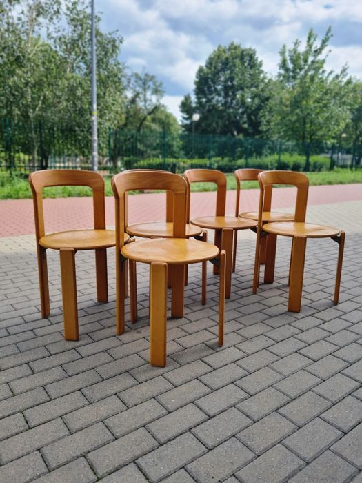 Krzesło drewniane REY 3300 proj.Bruno Rey / Kusch+Co  mid-century