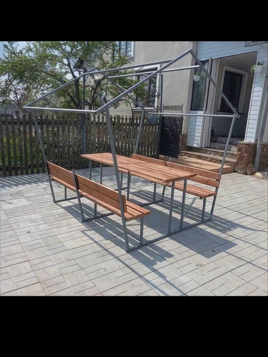 Металлическая конструкция беседки — изготовление каркаса под заказ