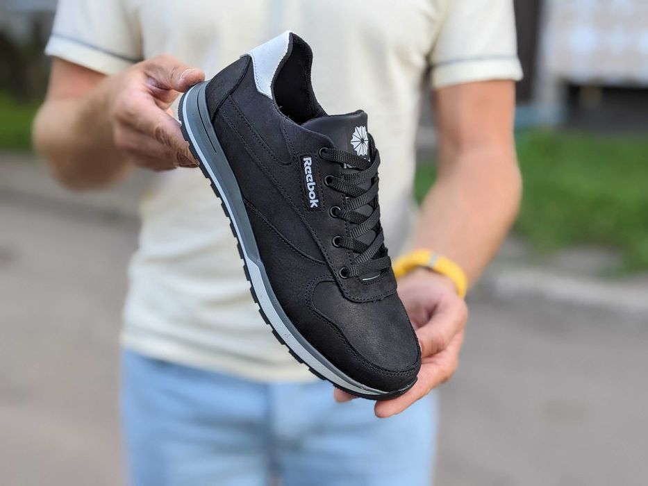 Чоловічі кросівки з натуральної шкіри Рибок REEBOK осінь весна, топ як